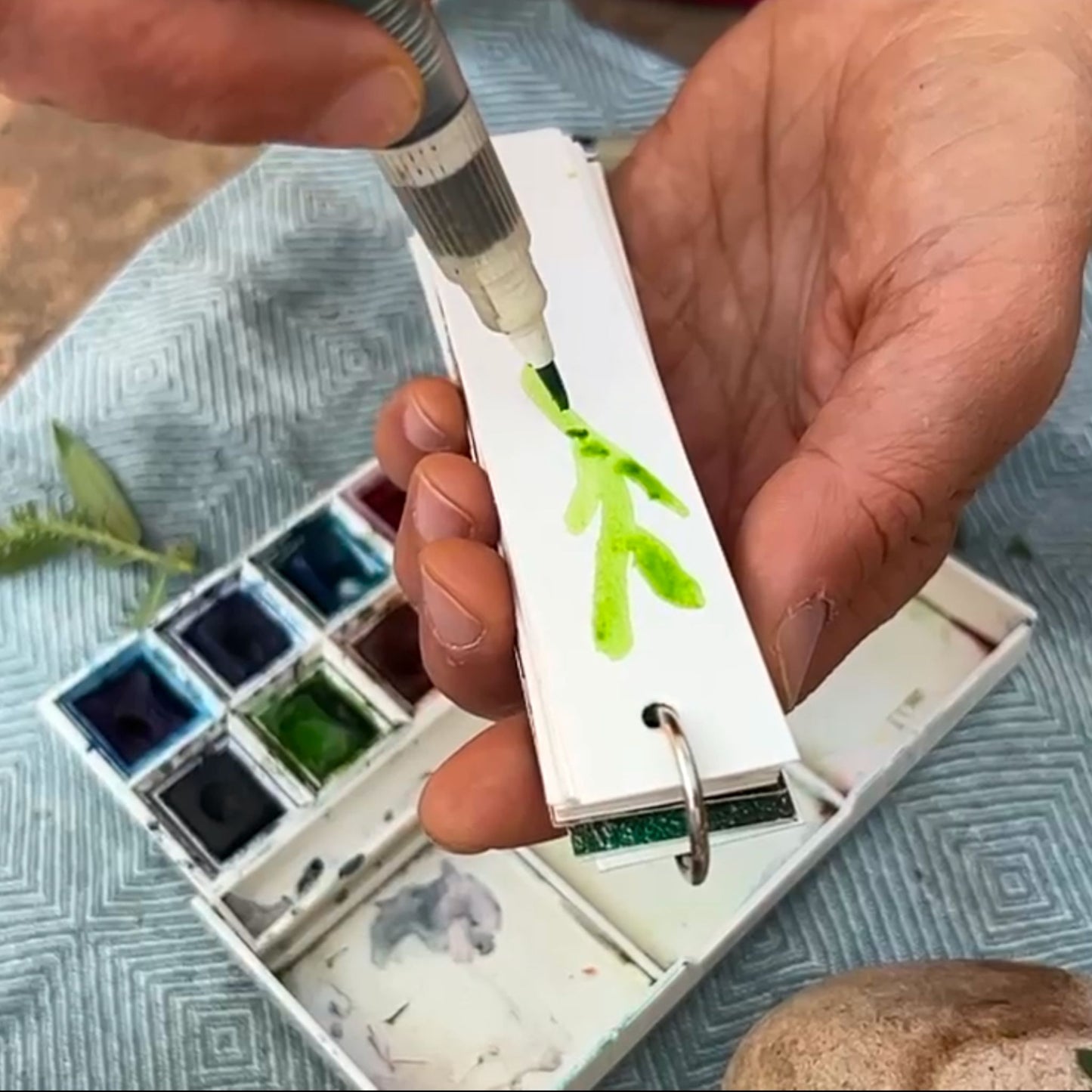 Handmade Petal Watercolor Sketchbook